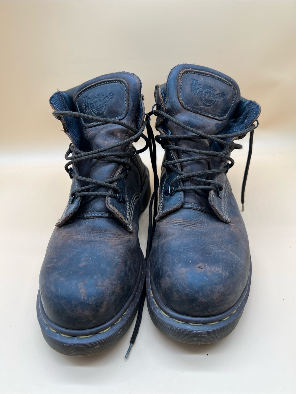 DR. MARTENS Boots 7734 Men Size UK 9 USA 9.5  Steel Toe  MADE IN ENGLAND